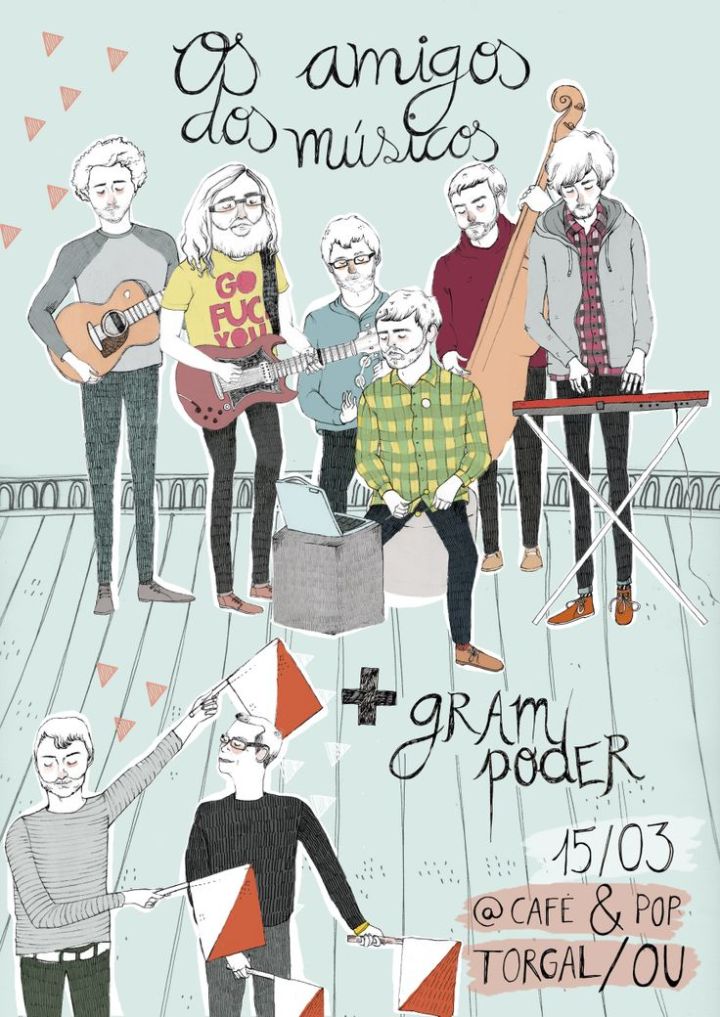 Cartel "Os amigos dos músicos"